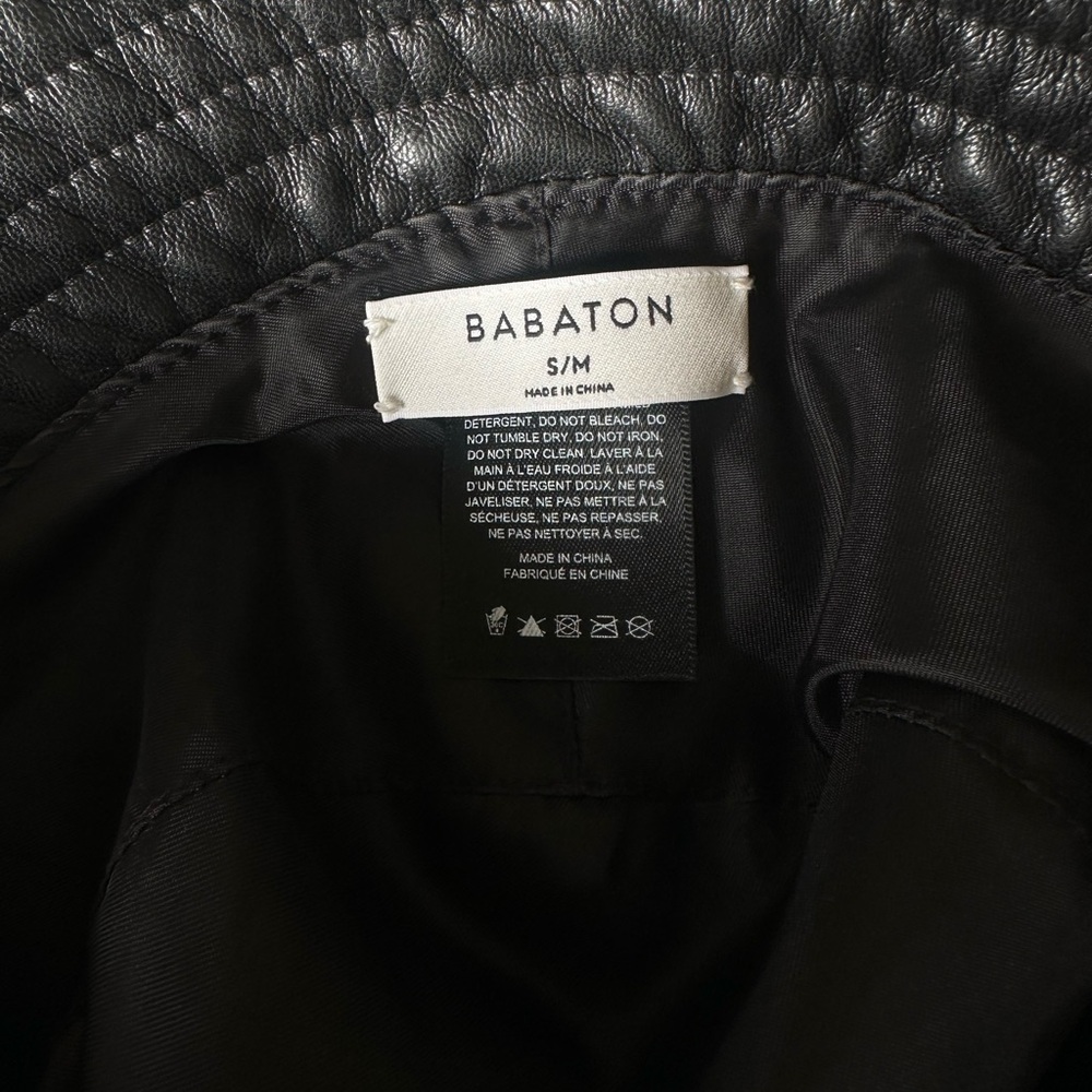 Babaton Black Leather Bucket Hat - Picture 3 of 3